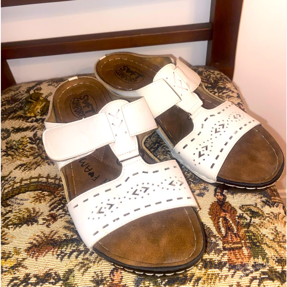 Soft Comfort Bandleader Sandals, Adjustable Slip On, sz 8